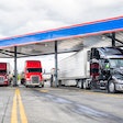 trucks at the fuel island