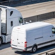 truck and van on the highway