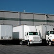 Trucks at a dock