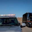 Police pulled over a semi