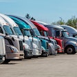 trucks parked in a line