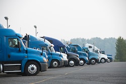 trucks parked